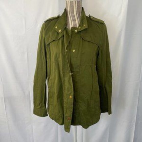 Zara Basics Green Cargo Utility Jacket SZ S - Picture 9 of 11